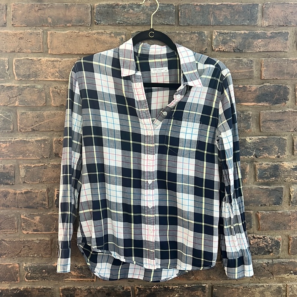 Equipment plaid button down shirt